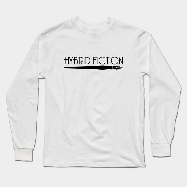 Hybrid Fiction Logo Black Long Sleeve T-Shirt by HybridFiction